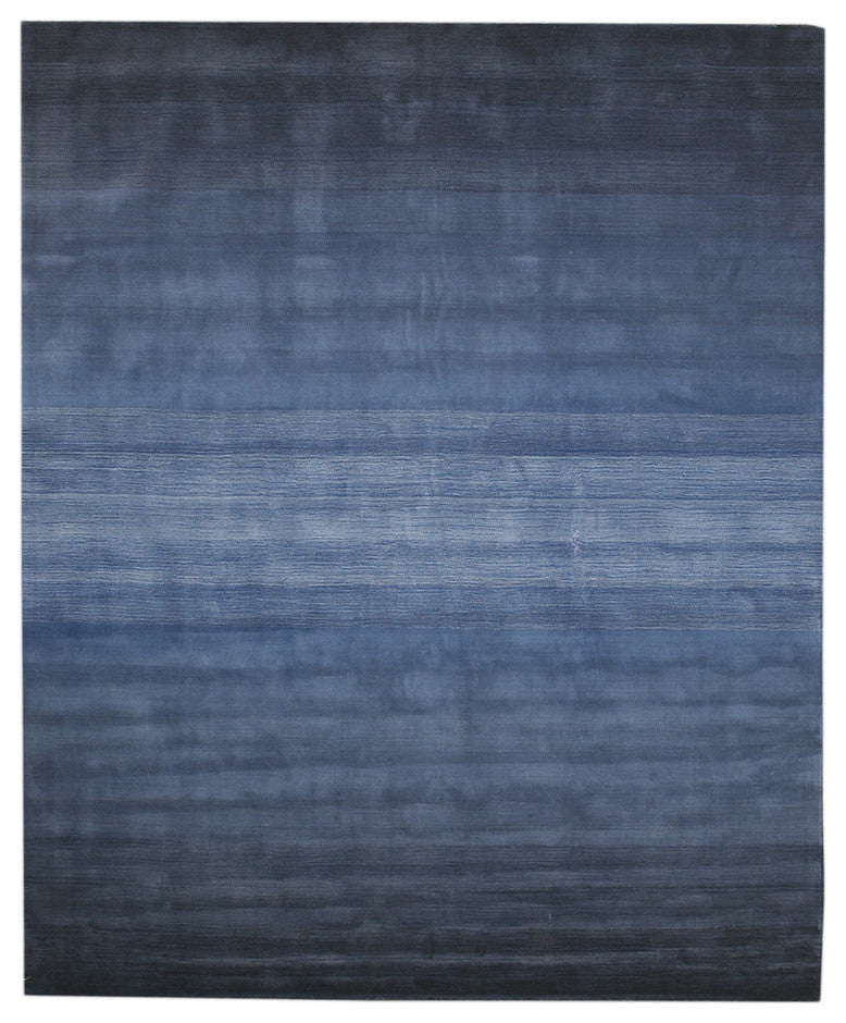 Blue Transitional Abstract Horizon Area Rug