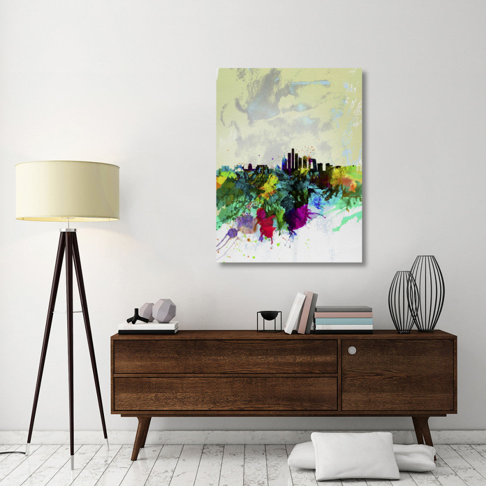"Beijing Watercolor Skyline" Fine Art Print