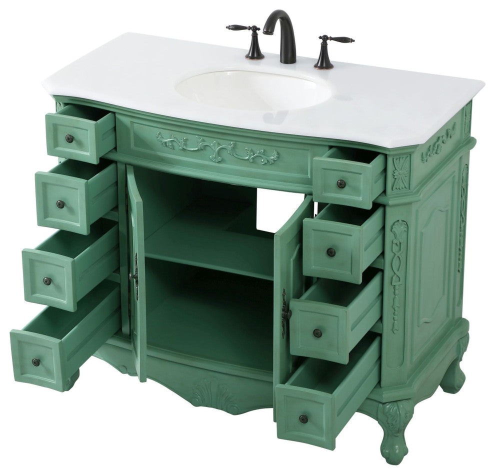 Elegant Lighting VF10142-VW Danville 42" - Antique White