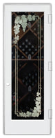 Wine Door - Vineyard Grapes Garland - Primed - 28" x 96" - Knob on Left -...