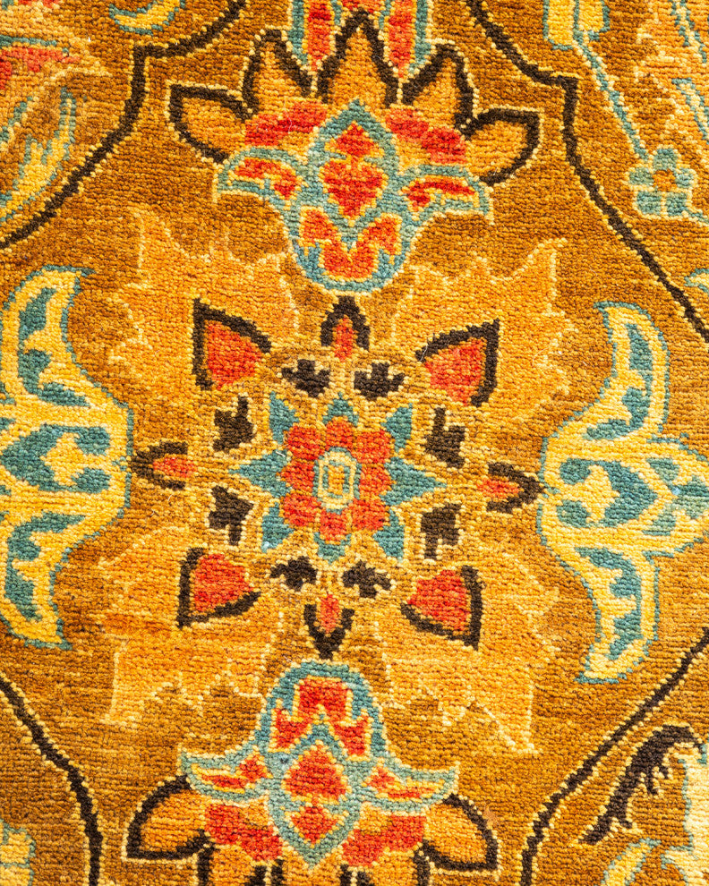 Mogul, One-of-a-Kind Hand-Knotted Area Rug Yellow, 6'1"x8'10"