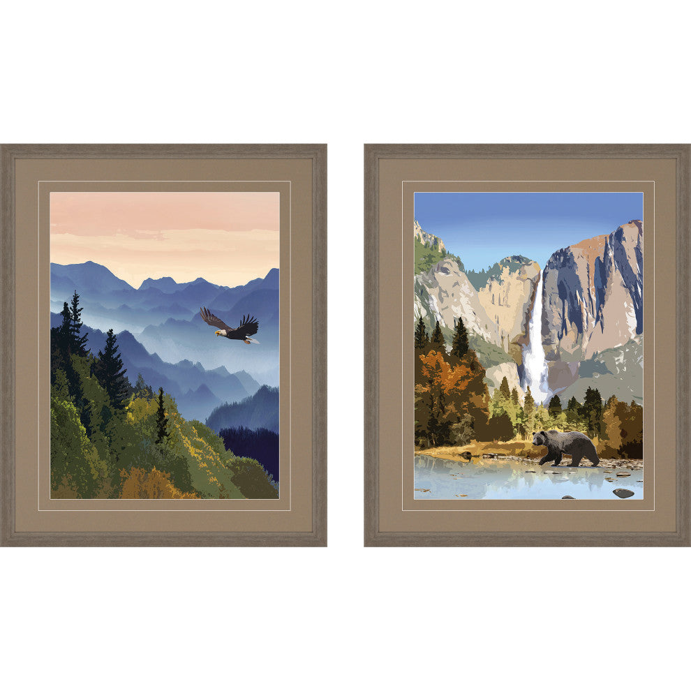 National Parks II, 2-Piece Set Framed Art