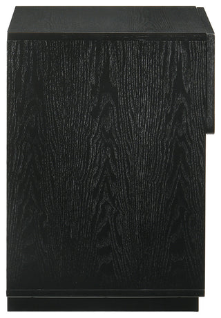 Petra 1 Drawer Wood Nightstand, Black Finish