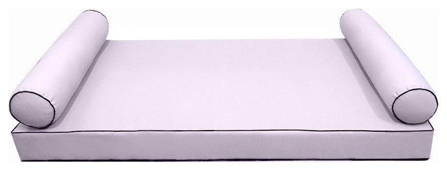 Style5 Full Contrast Pipe Outdoor Mattress Bolster Slip Cover COMPLETE SET AD107
