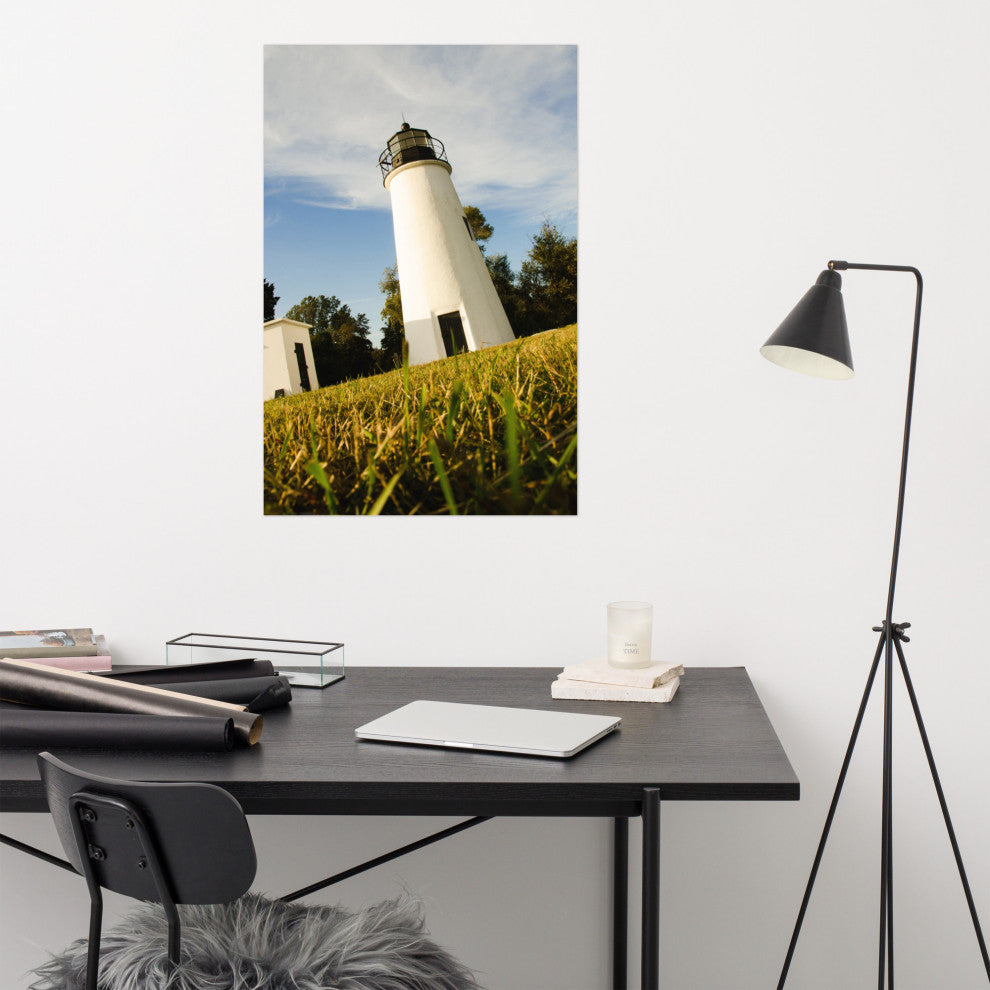 Turkey Point Lighthouse Landscape Photo Unframed Wall Art Print, 24" X 36"