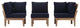 Marina 3 Piece Outdoor Patio Teak Set