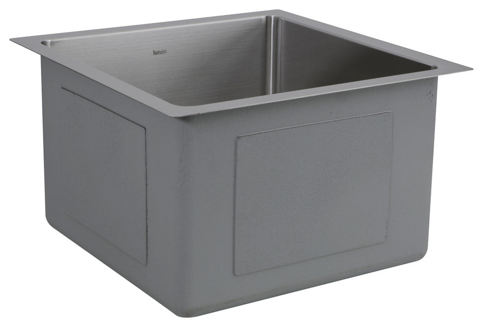 Nantucket Sinks 15" Pro Series Square Undermount Stainless Steel Bar/Prep Sink