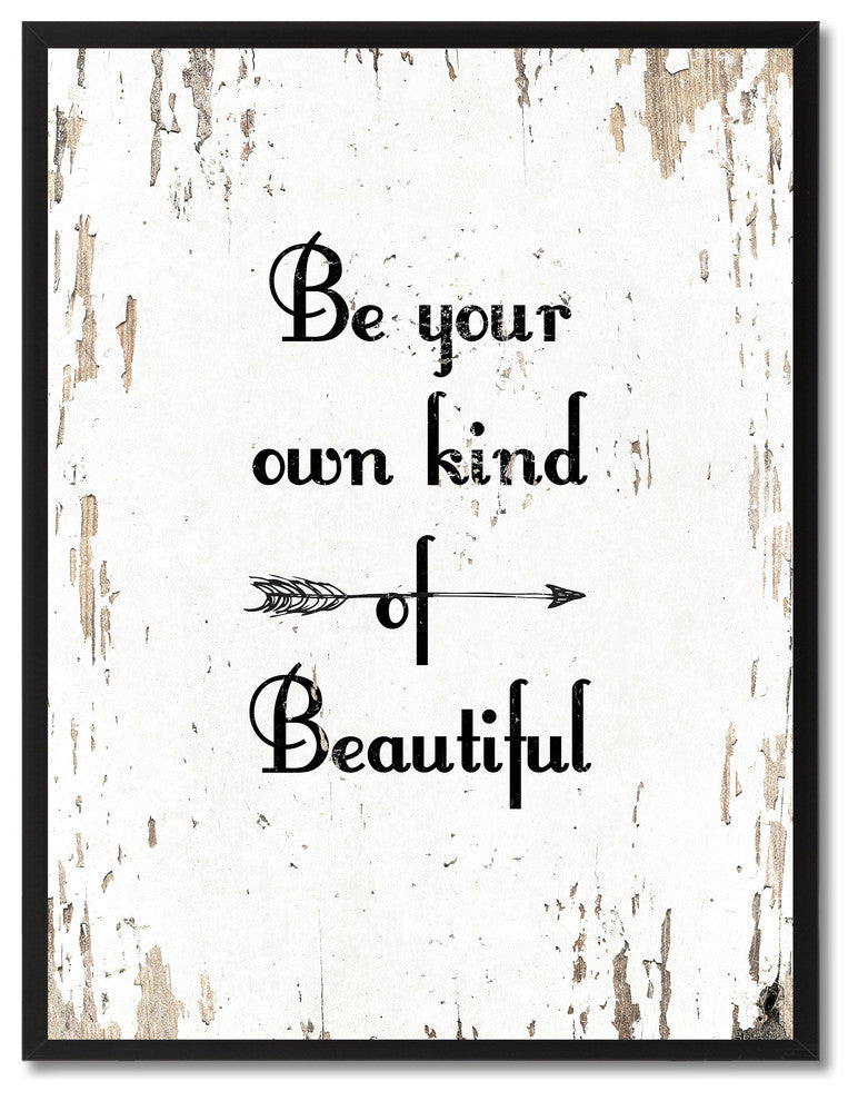 Be Your Own Kind Of Beautiful Motivation Quote, Canvas, Picture Frame, 28"X37"