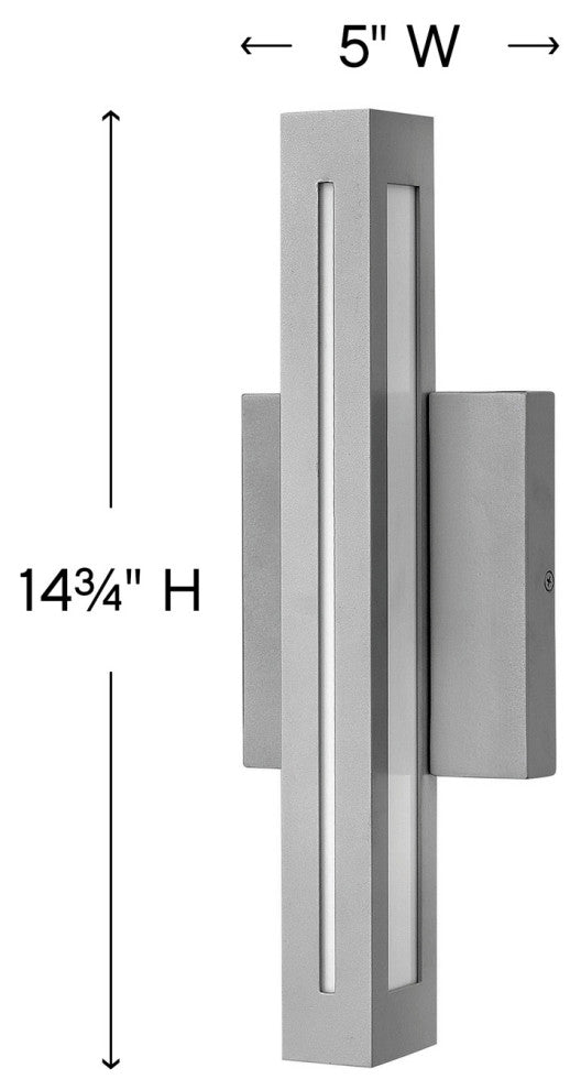 Hinkley Vue Medium Wall Mount Lantern, Titanium