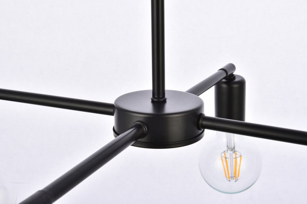 Caleb 4-Light Black Pendant