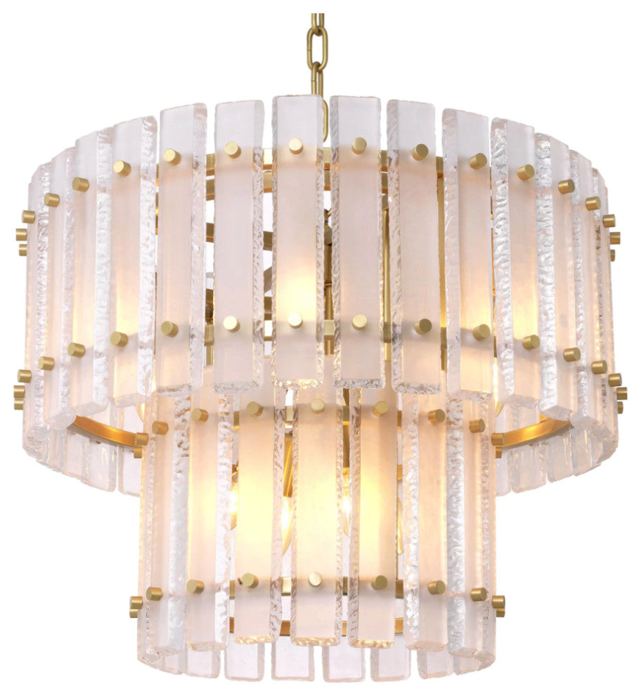 Frosted Glass Plates Chandelier | Eichholtz Blason