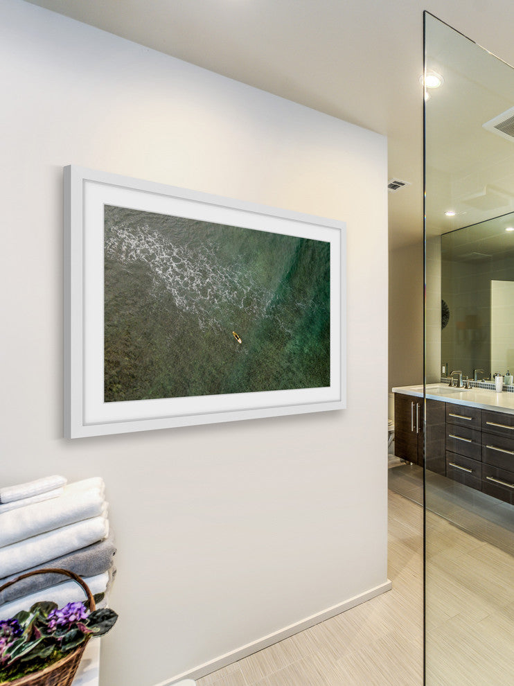 "Floating Out" Framed Print by Karolis Janulis