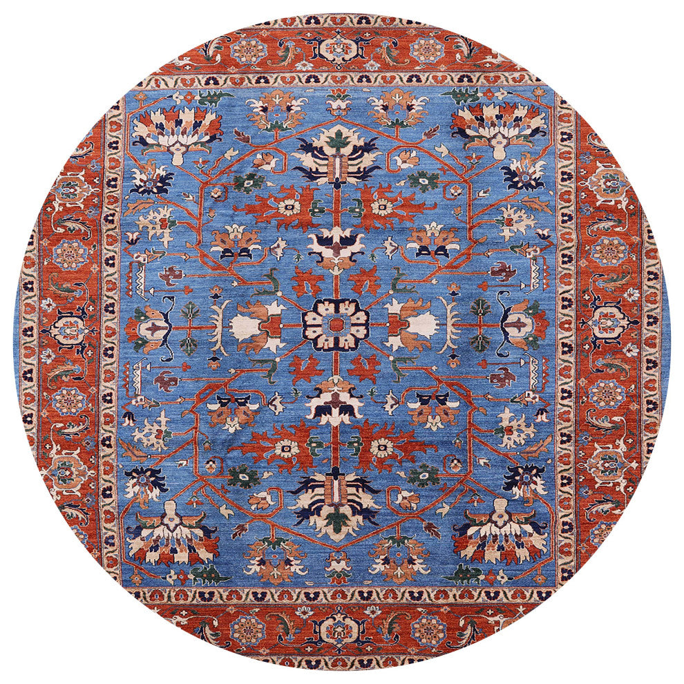 Ahgly Company Indoor Round Mid-Century Modern Area Rugs, 4' Round