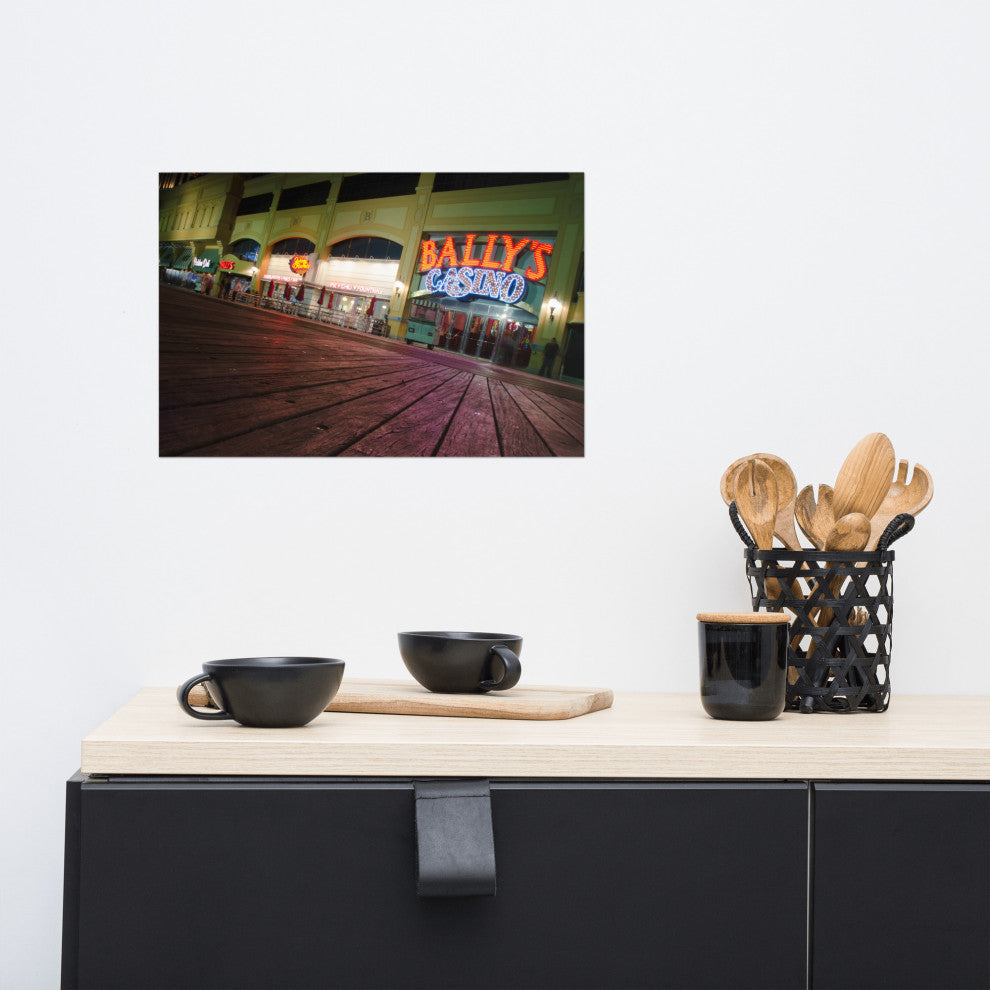 Low on the Boards Night Photography Unframed Wall Art Print, 12" X 18"