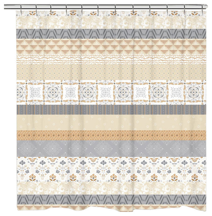 Laural Home Kathy Ireland Peaceful Elegance Stripe Shower Curtain