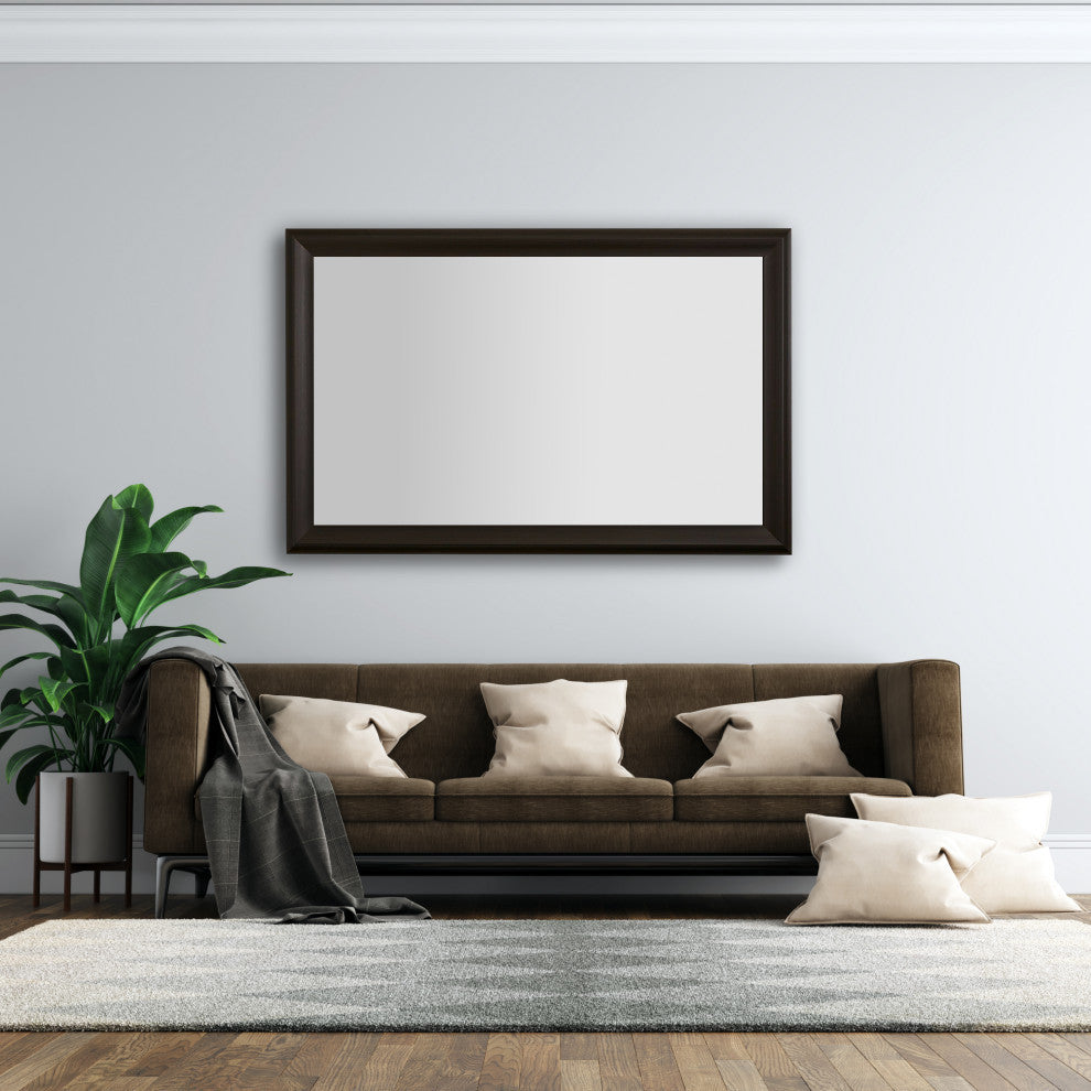 Woodford Framed Wall Mirror, Walnut, 20" X 60"