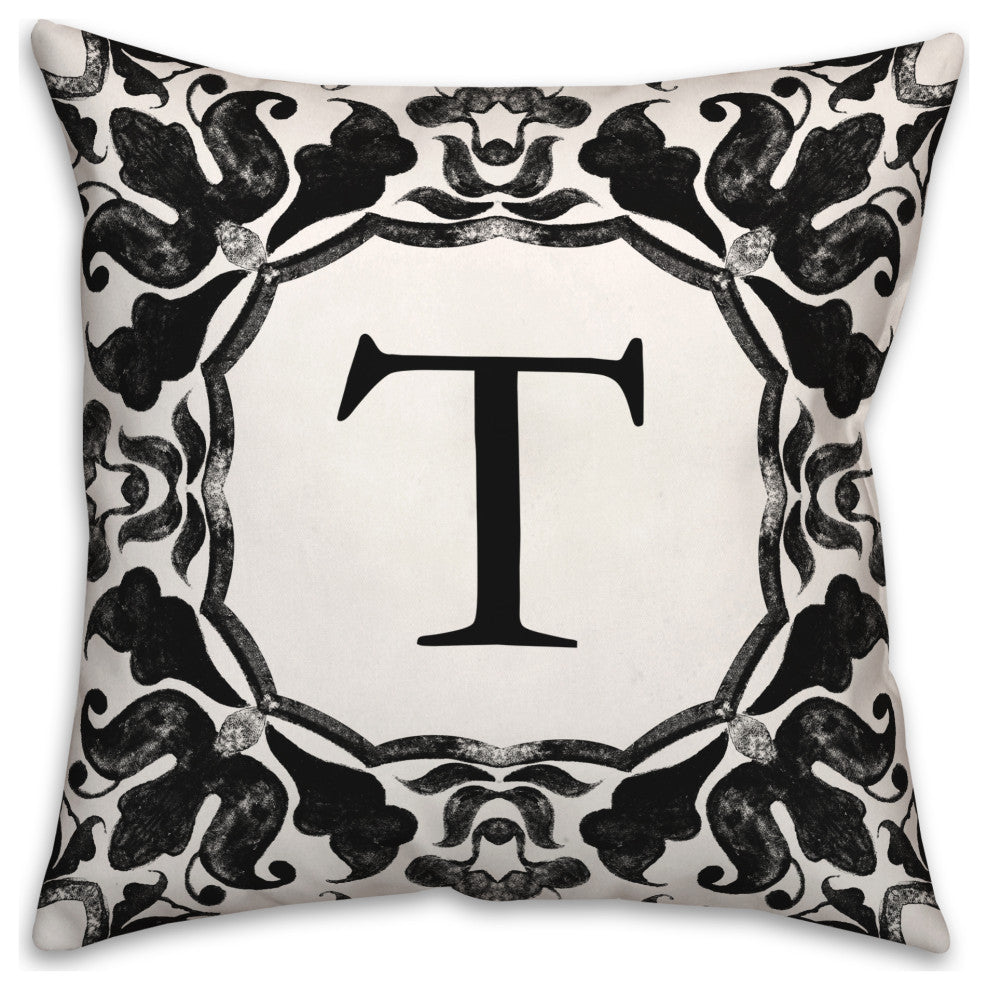 T Monogram 18x18 Indoor / Outdoor Pillow