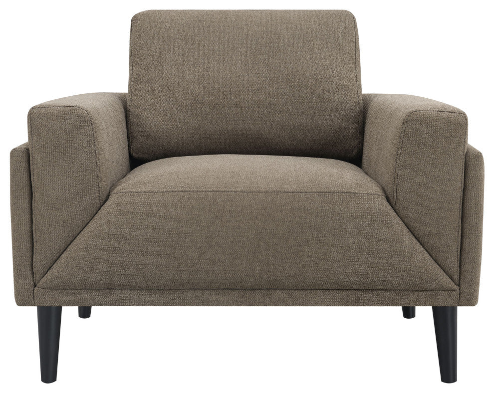 Rilynn Upholstered Track Arm Accent Chair Brown