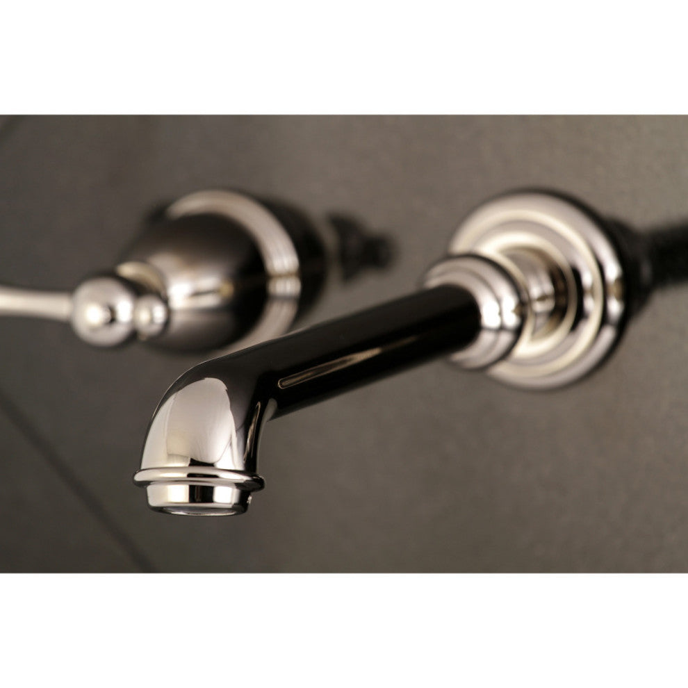 KS7026BL Two-Handle Wall Mount Tub Faucet, Polished Nickel