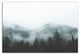 Foggy Evergreen Mountain Range 24x36 Canvas Wall Art