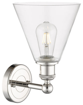 Berkshire 1-Light 8" Sconce, Polished Nickel Finish, Clear Shade