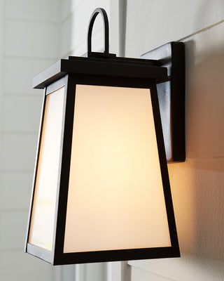 Founders Medium One Light Outdoor Wall Lantern, Black