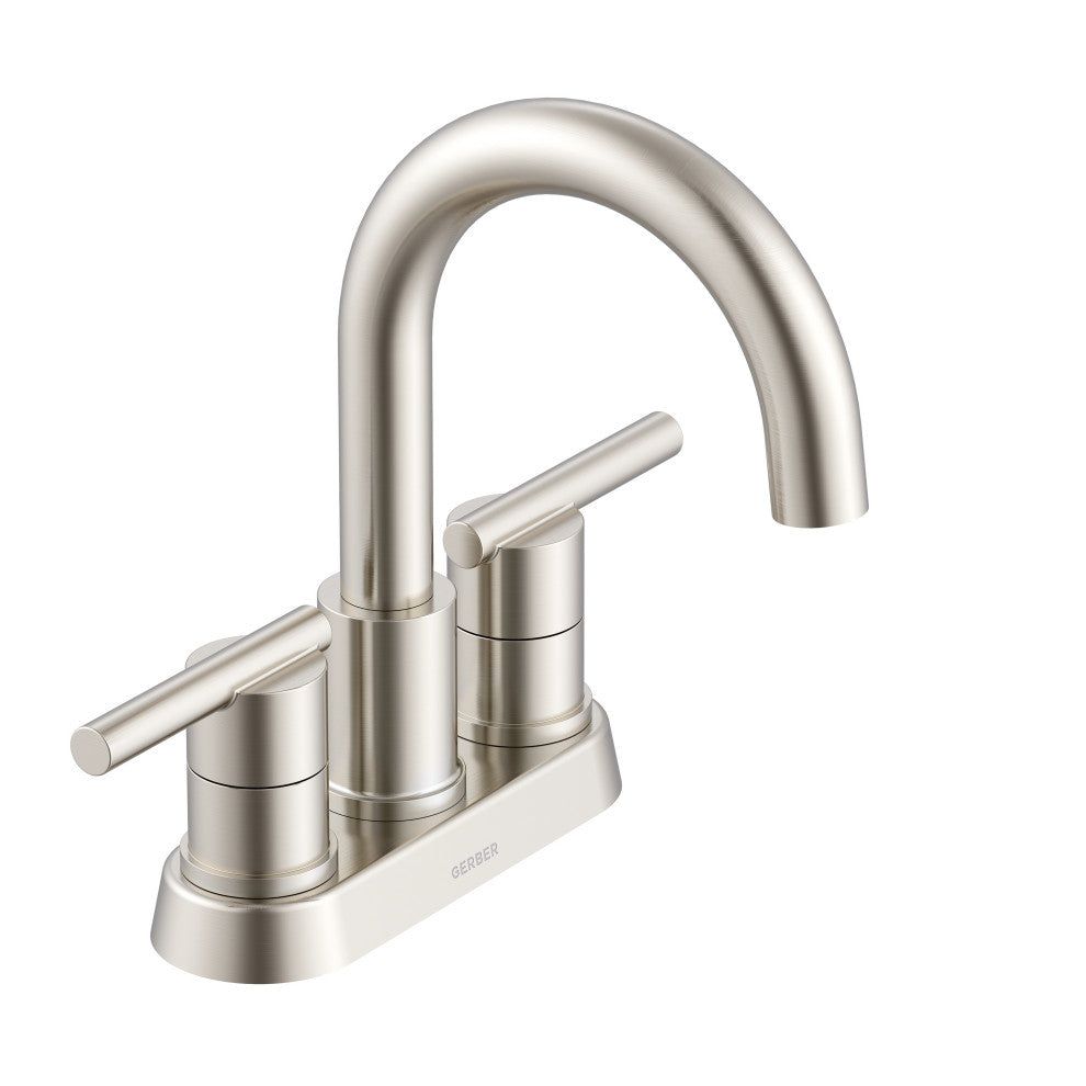 Parma 2H Centerset Bath Faucet, Metal Touch Down Drain 1.2gpm, Brushed Nickel
