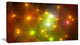 Golden Fractal Lights in Fog, Abstract Wall Art Canvas, 32x16