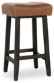 Laurie Backless Counterstool 26", Caramel, Dark Brown Legs