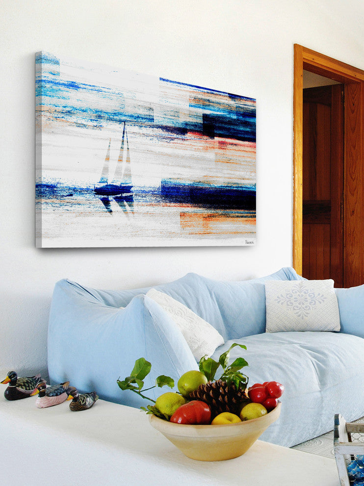 "Aegean Sea" Fine Art Canvas Print, 18"x12"