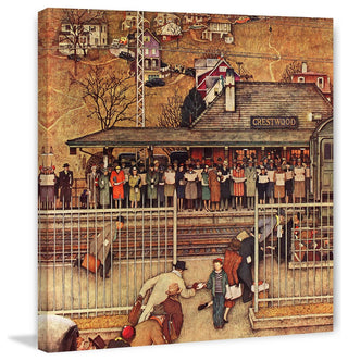 "Commuters" Painting Print on Canvas by Norman Rockwell