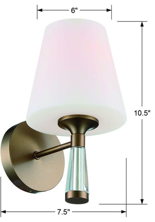 Crystorama Lighting Group RAM-A3401 Ramsey 11" Tall Wall Sconce - Vibrant Gold