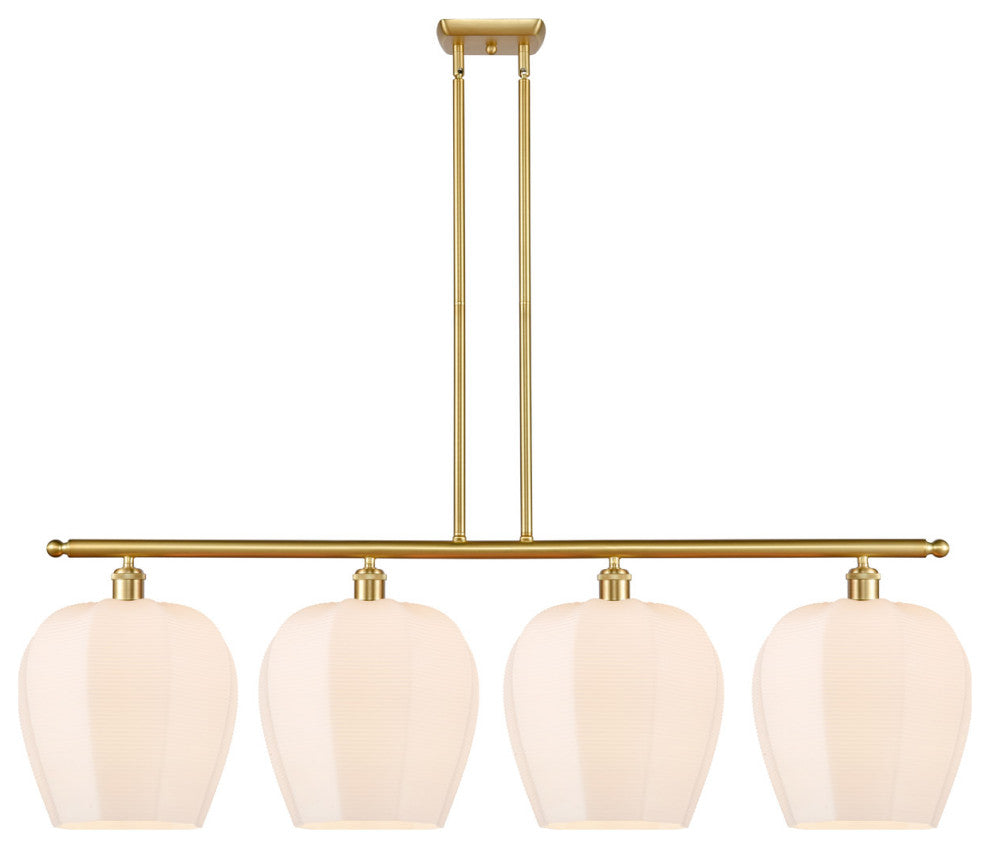 Innovations 516-4I-SG-G461-12-LED 4 Light 50" Island Light, Satin Gold