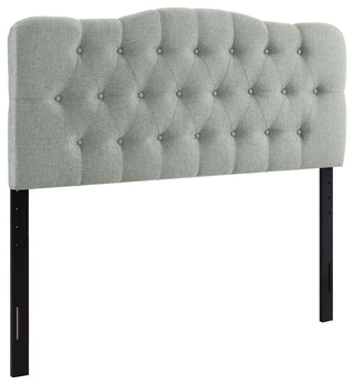 Annabel Queen Fabric Headboard, Gray