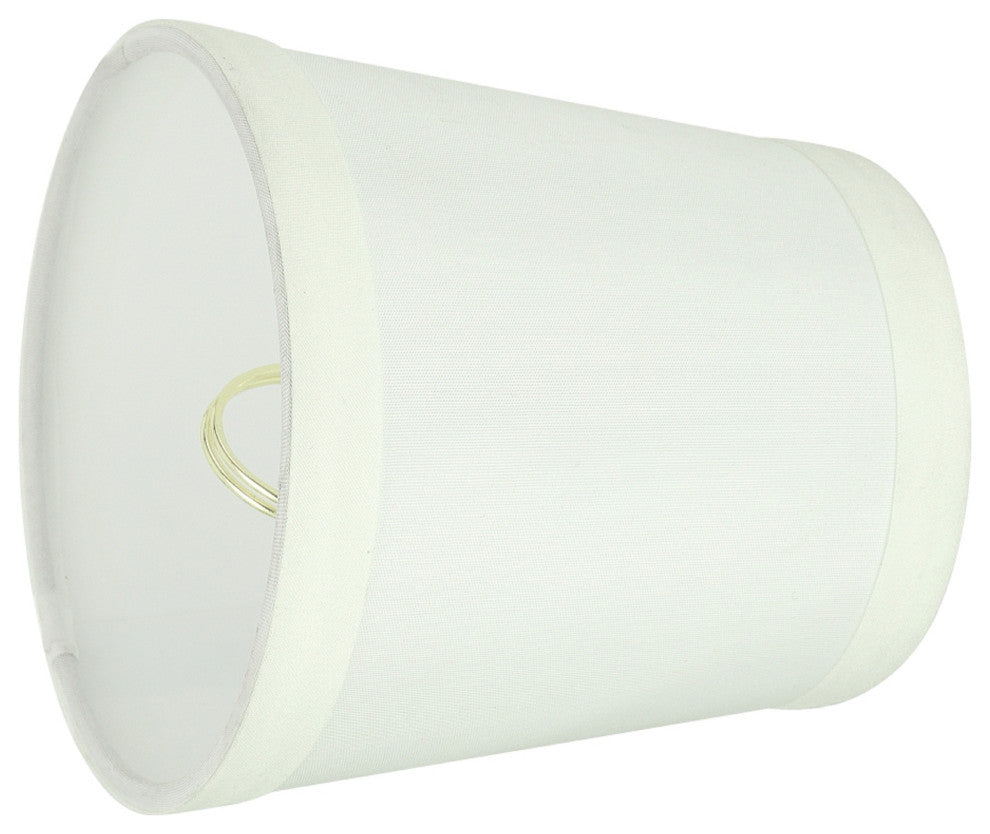 32047-6 Small Hardback Empire Chandelier Clip On Lamp Shade Off White 3"x4"x4"