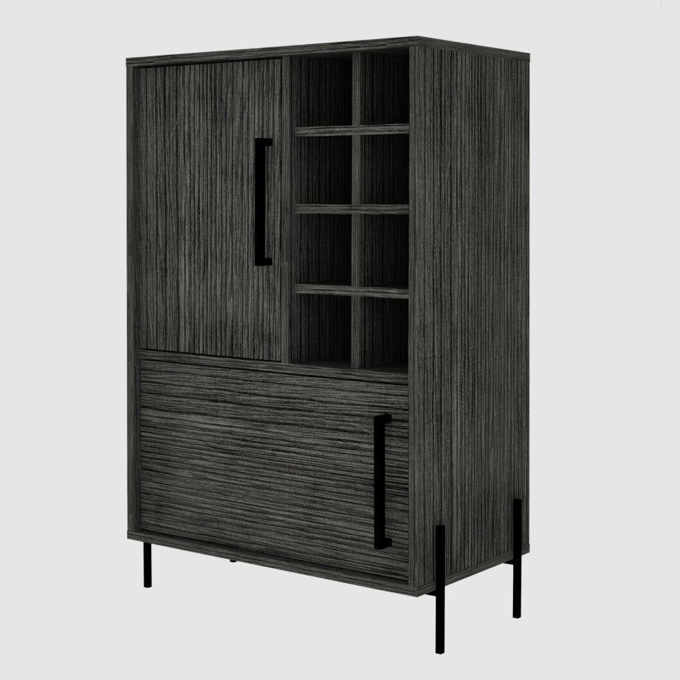 Page Bar Cabinet, Smokey Oak