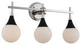 Bogart 22x12" 3-Light Midcentury Wall-Light by Kalco