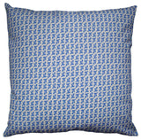 "Bird's Feet" Hand-Printed Canvas Pillow, Cornflower, 16x16