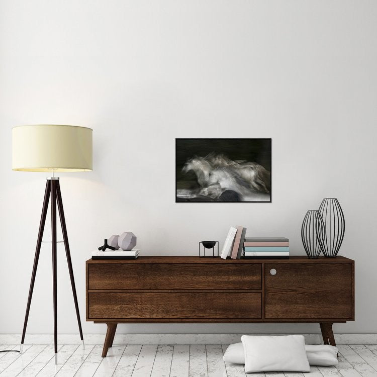 "Into The Dark" Framed Canvas Giclee by Milan Malovrh, 31x21"