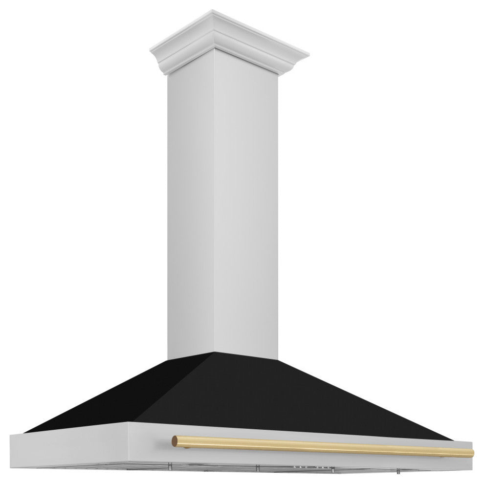 ZLINE 48 in. Autograph Edition Stainless Steel Range Hood, KB4STZ-BLM48-CB