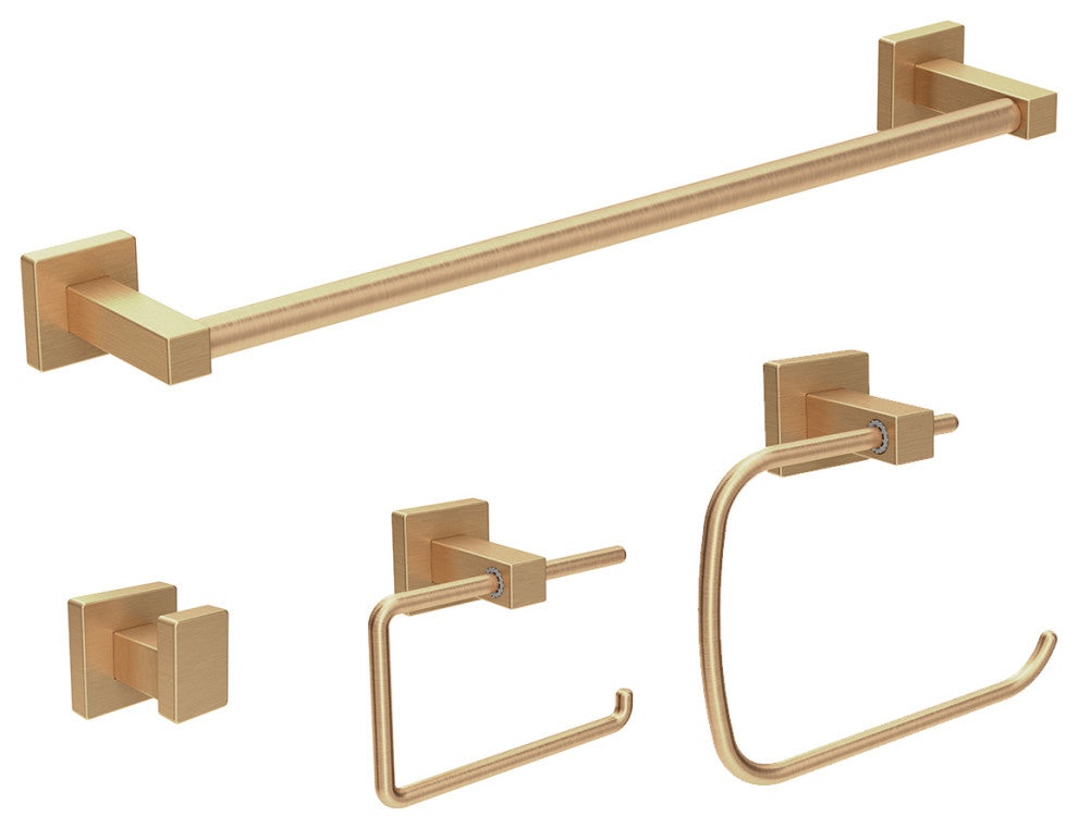 Duro Bath 4-Piece Hardware Set, Brushed Bronze