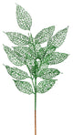 Vickerman L190504 22" Green Glitter Bay Leaf Lace Artificial Christmas Spray