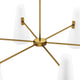 Beacon 6-Light Chandelier, Opal Satin Brass
