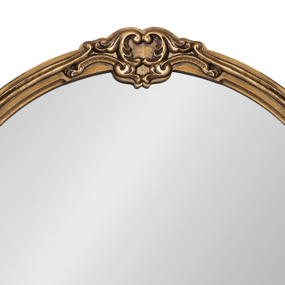 Astrid Traditional Arch Mirror, Gold 20"x30"