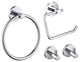 Circular 4-Piece Bathroom Hardware Set, Chrome