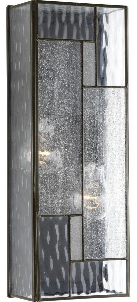 Geometric Collection 2-Light Medium Wall Lantern, Architectural Bronze