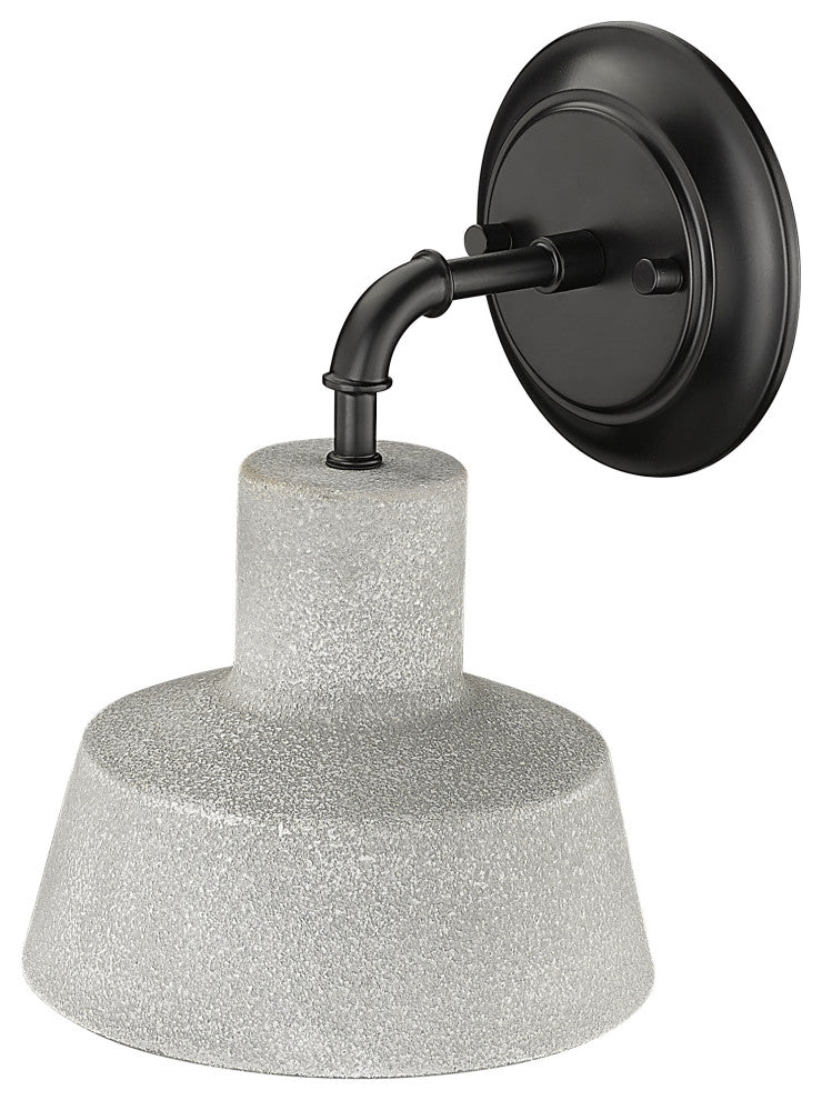1 Light 7 in. Textured Cement Outdoor