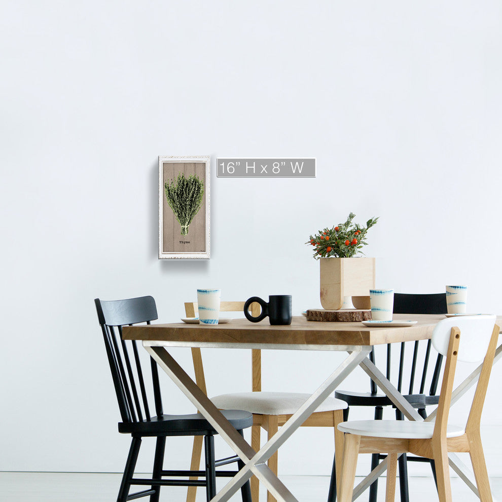 Thyme Wrapped Canvas Botanical Kitchen Wall Art, 16"x8"