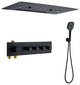 16 Inch Luxury Thermostatic Shower System, Matte Black