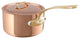 Mauviel M''200 B 2mm Copper Sauce Pan With Lid & Brass Handles, 0.8-qt